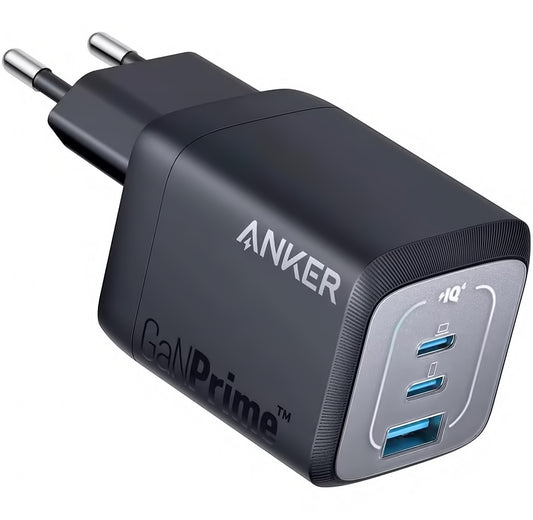 Network Charger Anker Prime, 67W, 5A, 1 x USB-A - 2 x USB-C, Black A2669313 