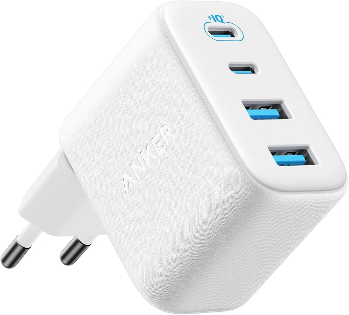 Anker Zolo Netzladegerät, 50W, 3A, 2 x USB-A - 2 x USB-C, Weiß