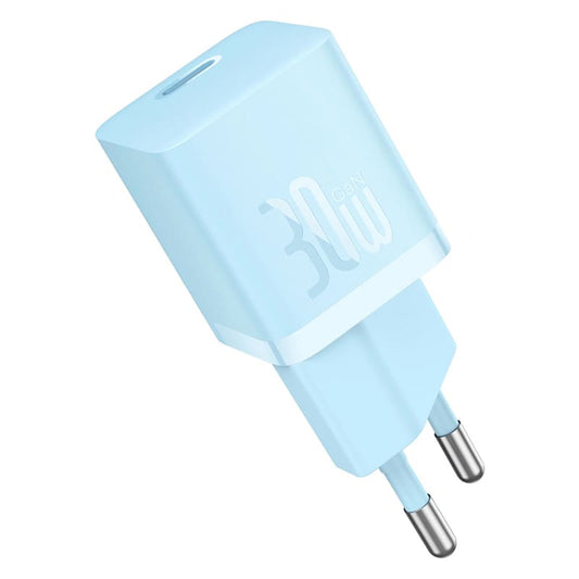 Baseus GaN Mini 1C Netzladegerät, 30W, 3A, 1 x USB-C, Blau CCGN070603