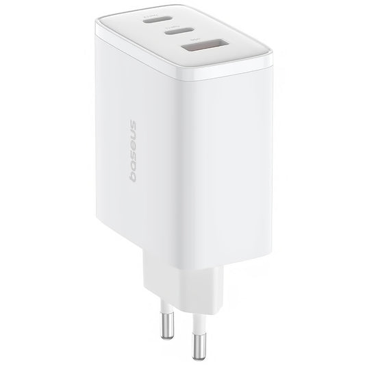 Baseus Cube Pro Netzwerkladegerät, 65 W, 3,25 A, 1 x USB-A – 2 x USB-C, Weiß P10152301213-00