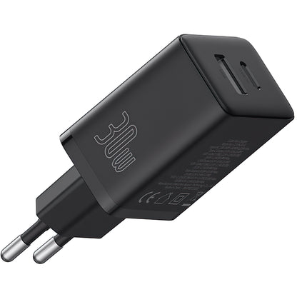 Baseus Cube Network Charger, 30W, 2.4A, 1 x USB-A - 1 x USB-C, Black P10111404113-00