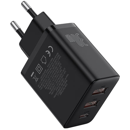 Baseus Cube Network Charger, 30W, 3A, 1 x USB-C - 2 x USB-A, Black P10111402113-00