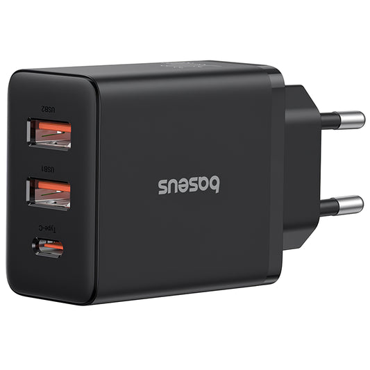 Netzwerk-Ladegerät Baseus Cube, 30W, 3A, 1 x USB-C - 2 x USB-A, Schwarz P10111402113113-00 