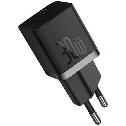 Netzwerk-Ladegerät Baseus GaN GaN Mini 1C, 30W, 3A, 1 x USB-C, Schwarz CCGN070401