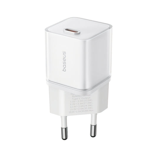 Baseus GaN5S Netzladegerät, 30W, 3A, 1 x USB-C, Weiß P10162504213-00