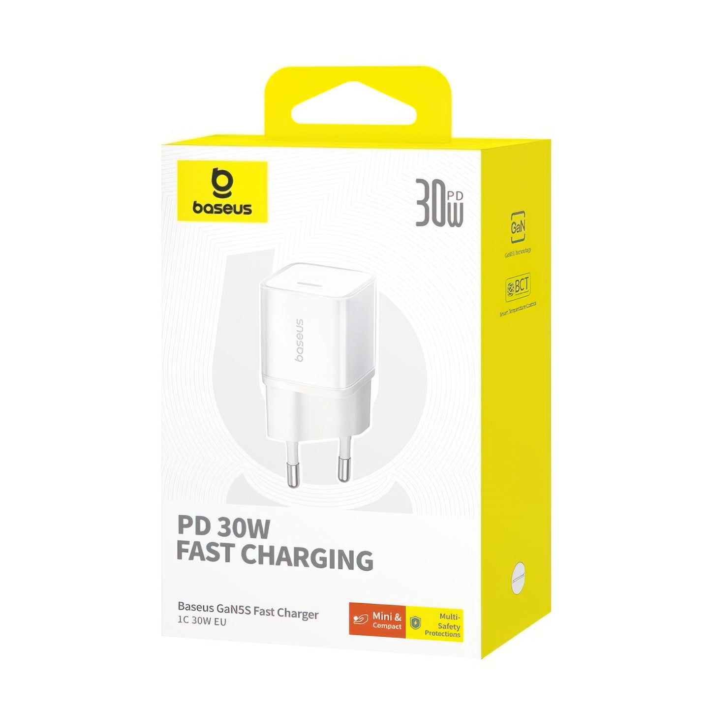 Baseus GaN5S Netzladegerät, 30W, 3A, 1 x USB-C, Weiß P10162504213-00