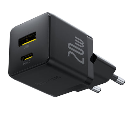 Baseus Palm Network Charger, 20W, 3A, 1 x USB-A - 1 x USB-C, Black P10111608113-00