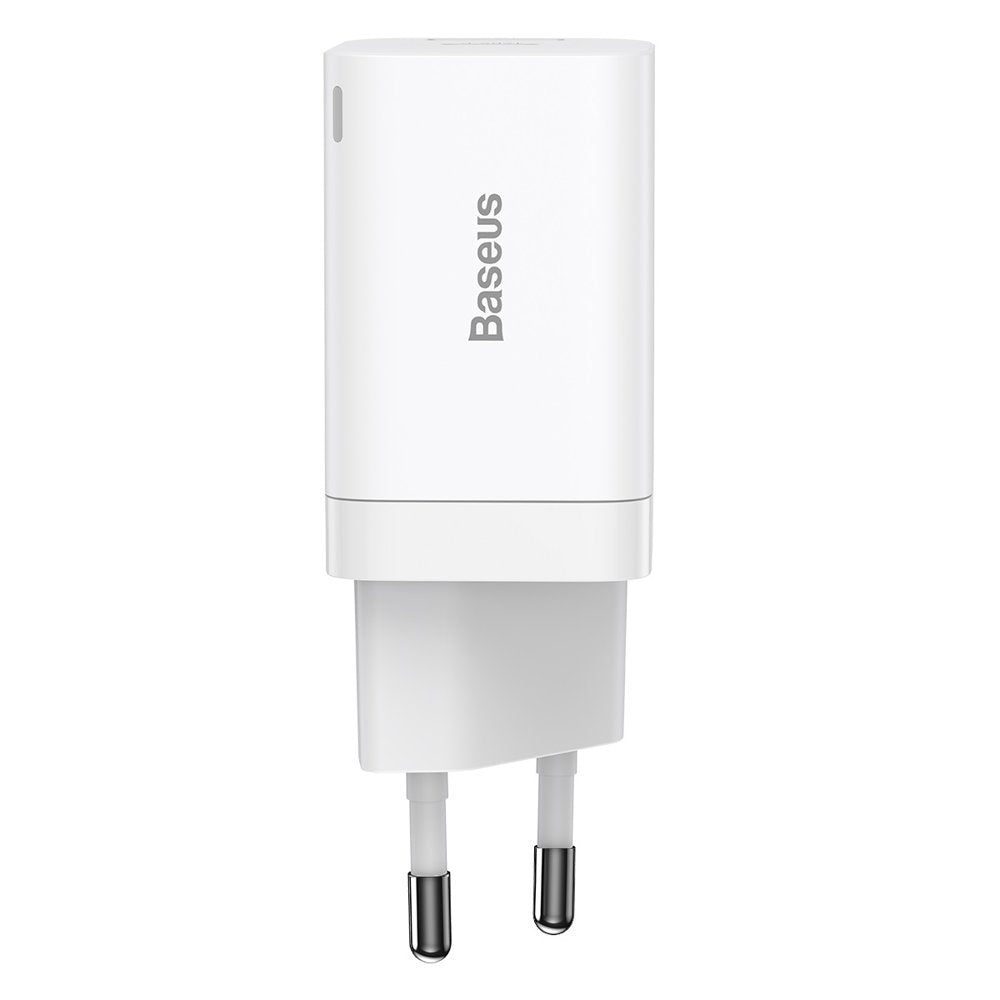 Baseus Super Si Pro Network Charger, 30W, 3A, 1 x USB-A - 1 x USB-C, White CCSUPP-E02