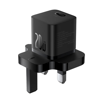 Baseus UK Netzladegerät, 20W, 3A, 1 x USB-C, Schwarz P10110907113-00