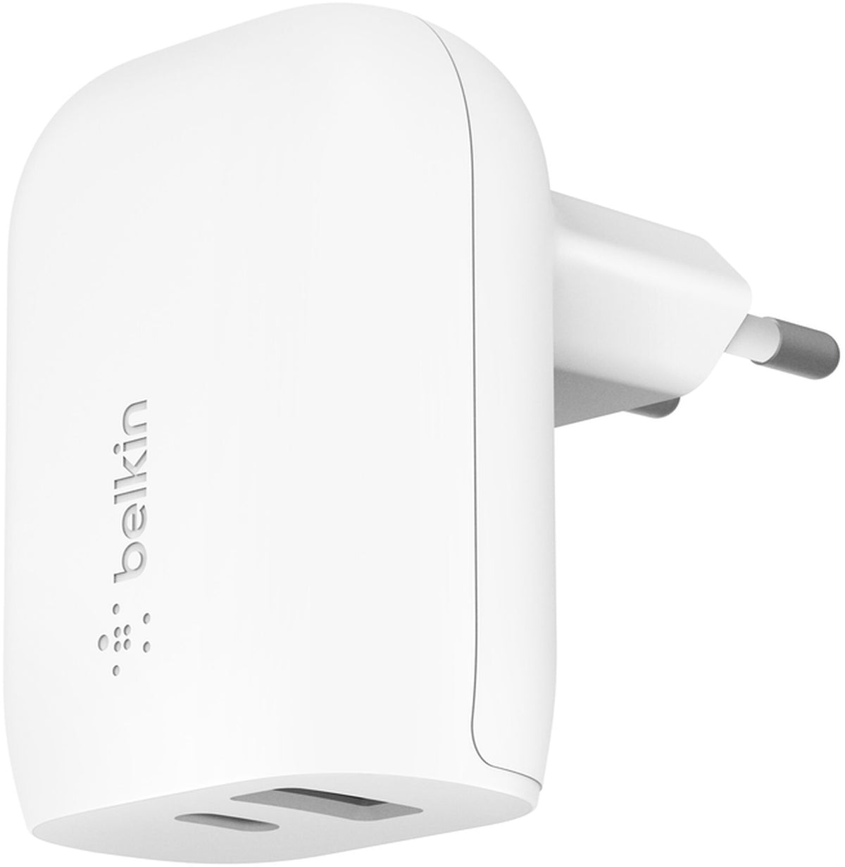 Belkin BoostCharge Dual Netzladegerät, 37W, 3A, 1 x USB-A - x USB-C, Weiß WCB007vfWH