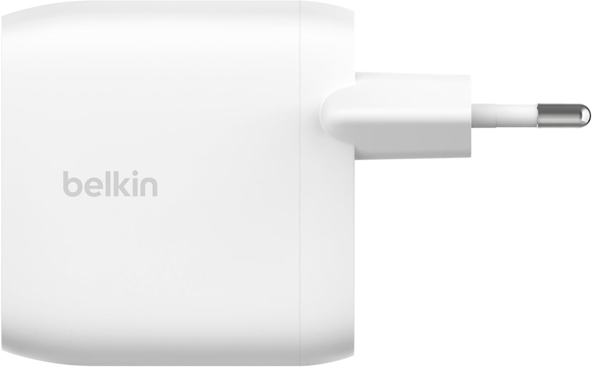 Belkin BoostCharge Pro Dual Netzladegerät, 60W, 3A, 2 x USB-C, Weiß WCB010vfWH