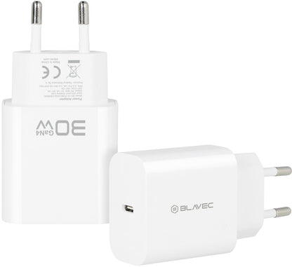 Blavec BC-14 Netzladegerät, 30 W, 3 A, 1 × USB-C, Weiß