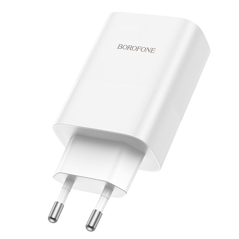 Borofone BN10 Network Charger, 65W, 5A, 1 x USB-A - 1 x USB-C, White