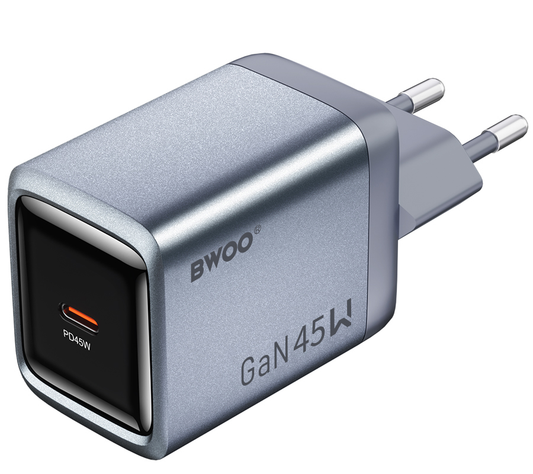 Netzteil BWOO BO-CDA238, 45W, 3A, 1 x USB-C, Grau