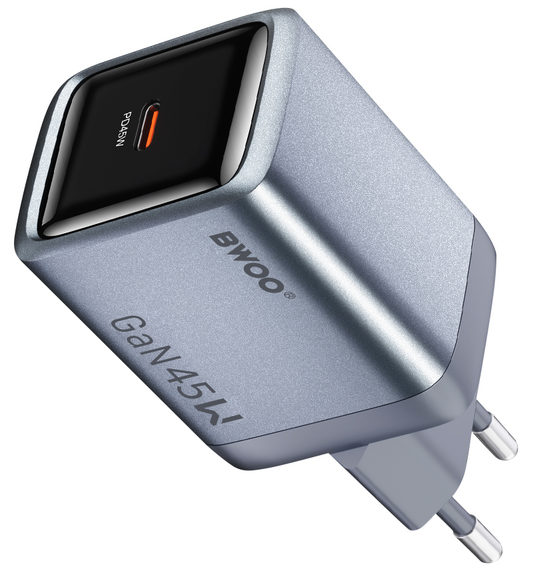 Netzteil BWOO BO-CDA238, 45W, 3A, 1 x USB-C, Grau