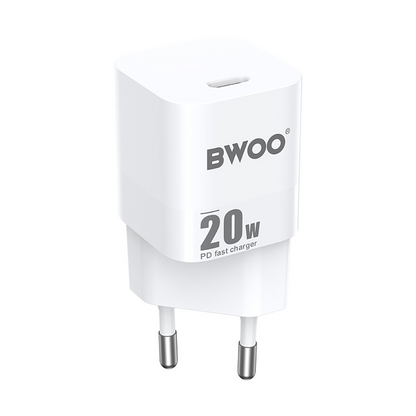 Netzteil BWOO CDA155, 20W, 3A, 1 x USB-C, Weiß