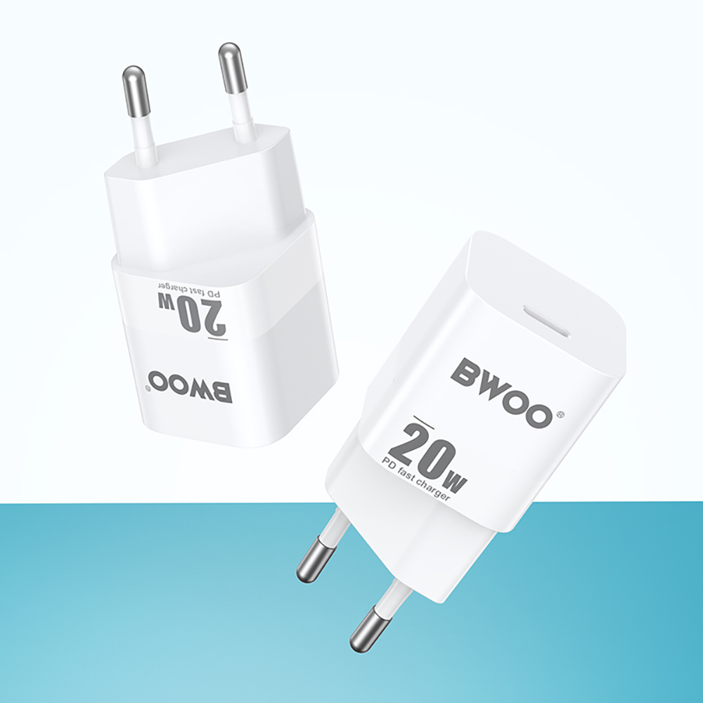 Netzteil BWOO CDA155, 20W, 3A, 1 x USB-C, Weiß