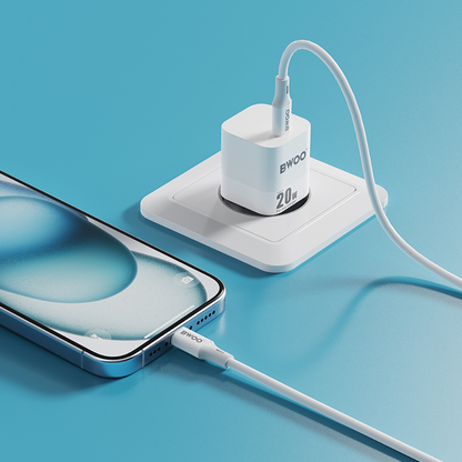 Netzteil BWOO CDA155, 20W, 3A, 1 x USB-C, Weiß