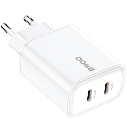 Netzteil BWOO CDA206, 35W, 3A, 2 x USB-C, Weiß