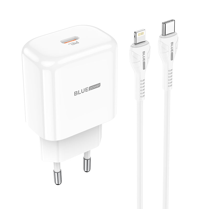 Netzwerkladegerät mit Lightning-Kabel BLUE Power BBN3, 20 W, 3 A, 1 x USB-C, Weiß