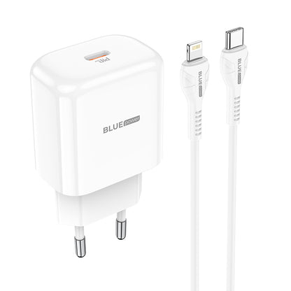 Netzwerkladegerät mit Lightning-Kabel BLUE Power BBN3, 20 W, 3 A, 1 x USB-C, Weiß