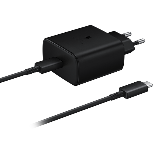 Netzwerkladegerät mit USB-C-Kabel Samsung EP-TA845 + DW767JBE, 45 W, 4,05 A, 1 x USB-C, Schwarz GP-PTU020SOFBQ