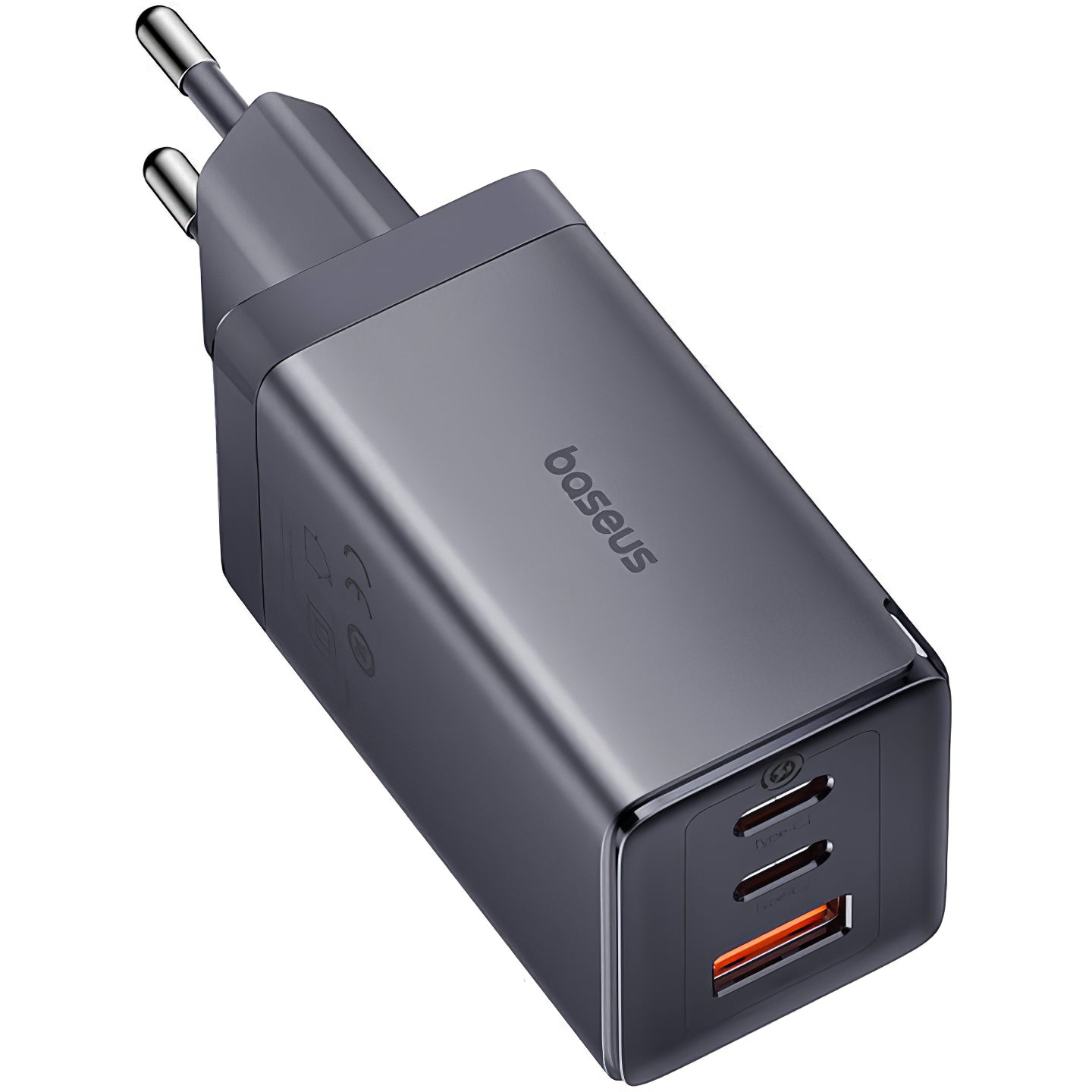 Netzwerkladegerät mit USB-C-Kabel Baseus GaN5 Pro, 65 W, 3,25 A, 1 x USB-A – 2 x USB-C, Grau P10110812812827-Z1