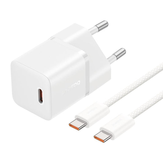 Netzladegerät mit USB-C Kabel Baseus GaN5, 20W, 3A, 1 x USB-C, Weiß P10110900213-01
