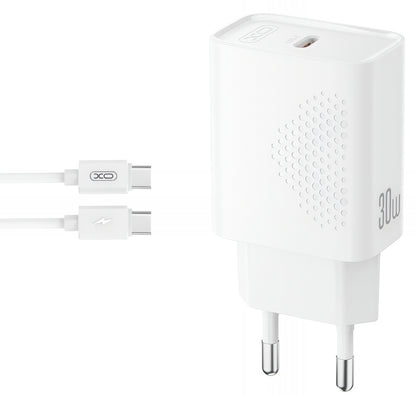 Netzladegerät mit USB-C Kabel XO Design L162, 30W, 3A, 1 x USB-C, Weiß