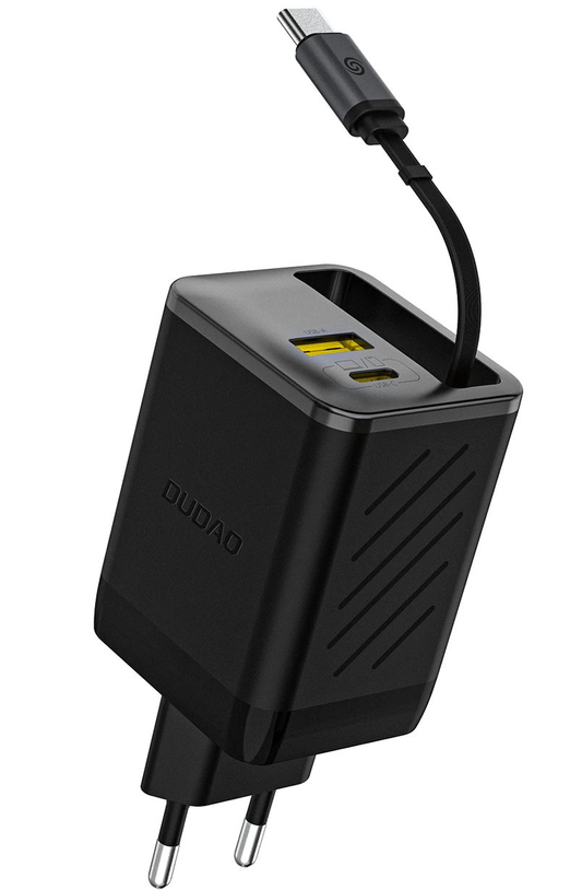 Netzladegerät mit USB-C Kabel Dudao A67EU, 67W, 3.35A, 1 x USB-A - 1 x USB-C, Schwarz