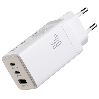 Joyroom JR-TG10 USB-C Network Charger with Cable, 65W, 3.25A, 1 x USB-A - 2 x USB-C, White