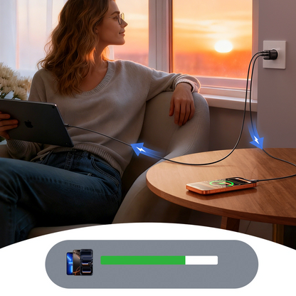 Netzteil mit USB-C-Kabel Joyroom JR-TG7, 33W, 3A, 1 x USB-A - 1 x USB-C, Schwarz