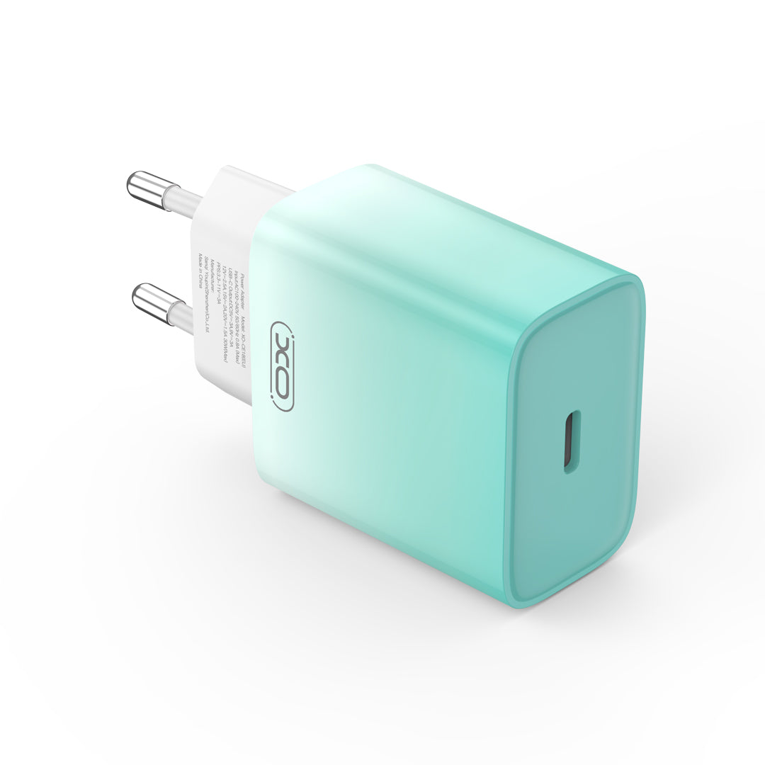 Netzwerkladegerät mit USB-C-Kabel XO Design CE18, 30 W, 3 A, 1 x USB-C, Blau