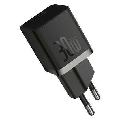 Netzwerkladegerät mit USB-C-Kabel Baseus GaN5S, 30 W, 3 A, 1 x USB-C, Schwarz P10110902113-00