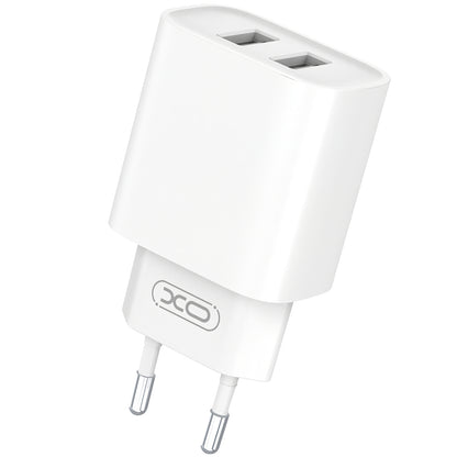 Netzwerkladegerät mit Lightning-Kabel XO Design CE02C, 10,5 W, 2,1 A, 2 x USB-A, Weiß