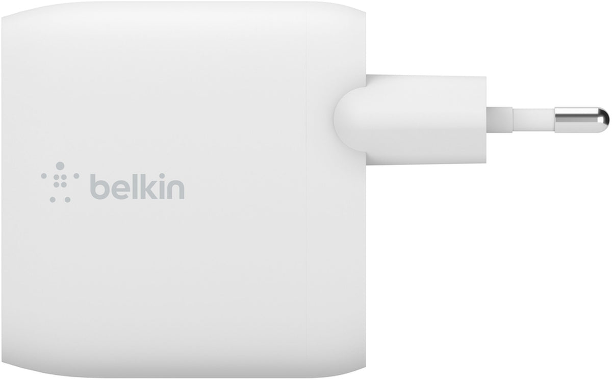 Netzteil mit USB-C-Kabel Belkin BoostCharge Dual, 24W, 2,4A, 2 x USB-A, Weiß WCE001vf1MWH