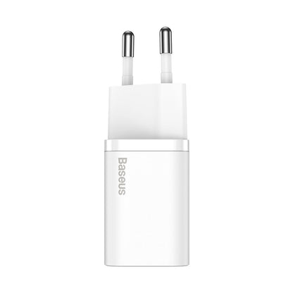 Netzwerkladegerät mit Lightning-Kabel Baseus Super Si, 20 W, 3 A, 1 x USB-C, Weiß TZCCSUP-B02