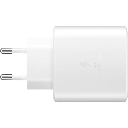 Netzwerkladegerät mit USB-C-Kabel Samsung EP-TA845 + DW767JWE, 45 W, 4,05 A, 1 x USB-C, Weiß GP-PTU020SOFWQ