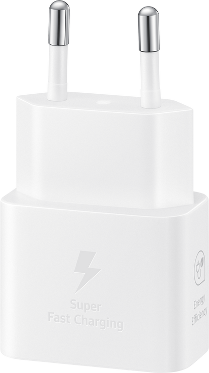 Netzwerkladegerät mit USB-C-Kabel Samsung, 25 W, 3 A, 1 x USB-C, Weiß EP-T2510XWEGEU