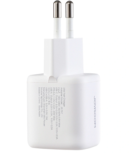 Netzteil mit USB-C-Kabel Joyroom JR-TG7, 33W, 3A, 1 x USB-A - 1 x USB-C, Weiß