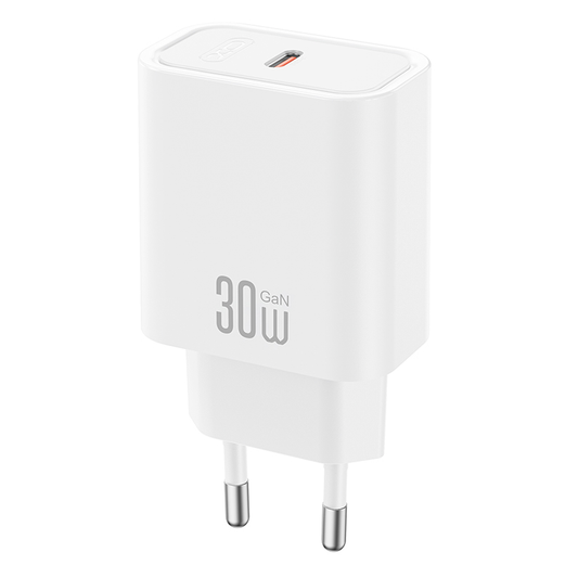 Netzteil mit USB-C-Kabel XO Design CE41, 30W, 3A, 1 x USB-C, Weiß