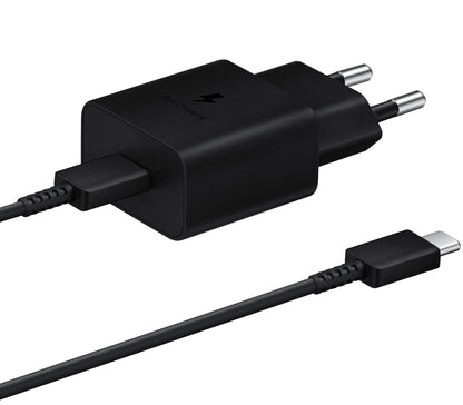 Netzwerkladegerät mit USB-C-Kabel Samsung, 15 W, 2 A, 1 x USB-C, Schwarz EP-T1510XBEGEU