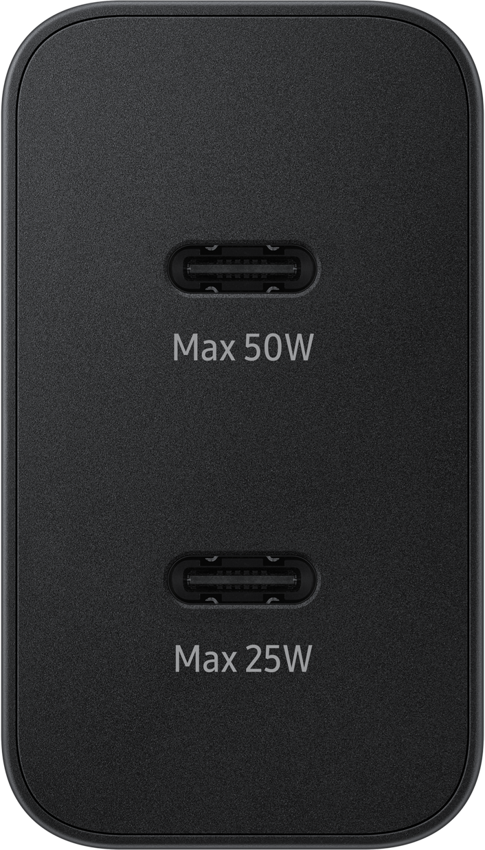 Netzwerkladegerät mit USB-C-Kabel Samsung, 50 W, 3 A, 2 x USB-C, Schwarz EP-T5020XBEGEU