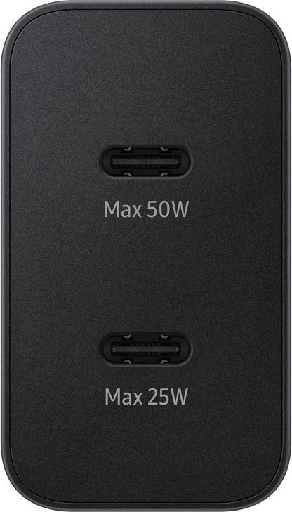 Netzwerkladegerät mit USB-C-Kabel Samsung, 50 W, 3 A, 2 x USB-C, Schwarz EP-T5020XBEGEU