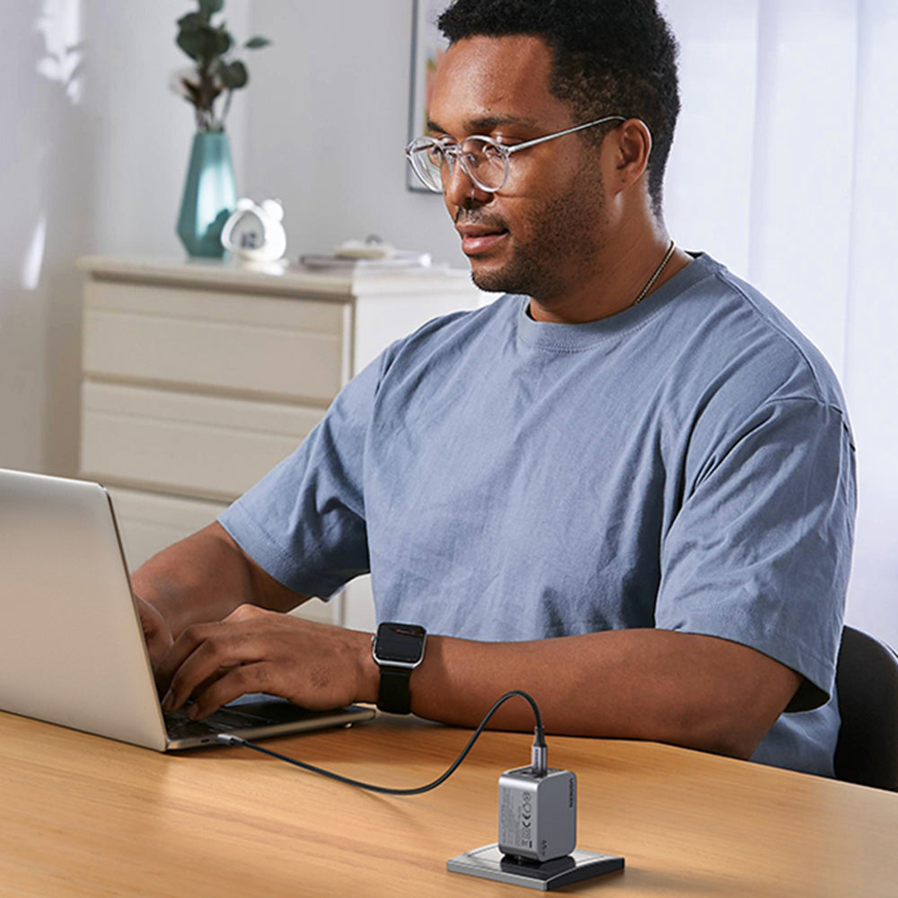 Netzladegerät mit USB-C Kabel UGREEN X755 Nexode Pro, 65W, 3A, 1 x USB-A - 2 x USB-C, Grau
