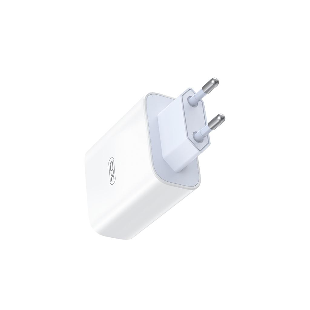 Netzladegerät mit USB-C Kabel XO Design L164, 30W, 1 x USB-A, Weiß