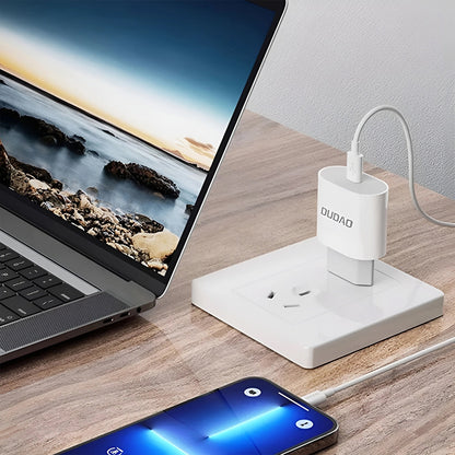Netzladegerät mit USB-C Kabel Dudao A14EUC, 20W, 3A, 1 x USB-C, Schwarz