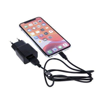 Netzladegerät mit microUSB-Kabel MaXlife MXTC-01, 10.5W, 2.1A, 1 x USB-A, Schwarz