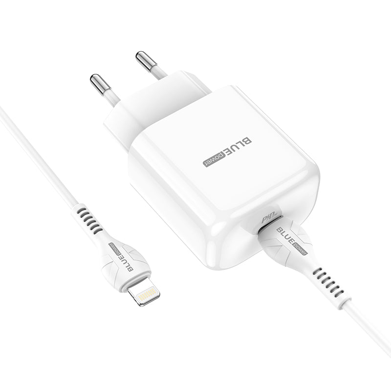 Netzwerkladegerät mit Lightning-Kabel BLUE Power BBN3, 20 W, 3 A, 1 x USB-C, Weiß