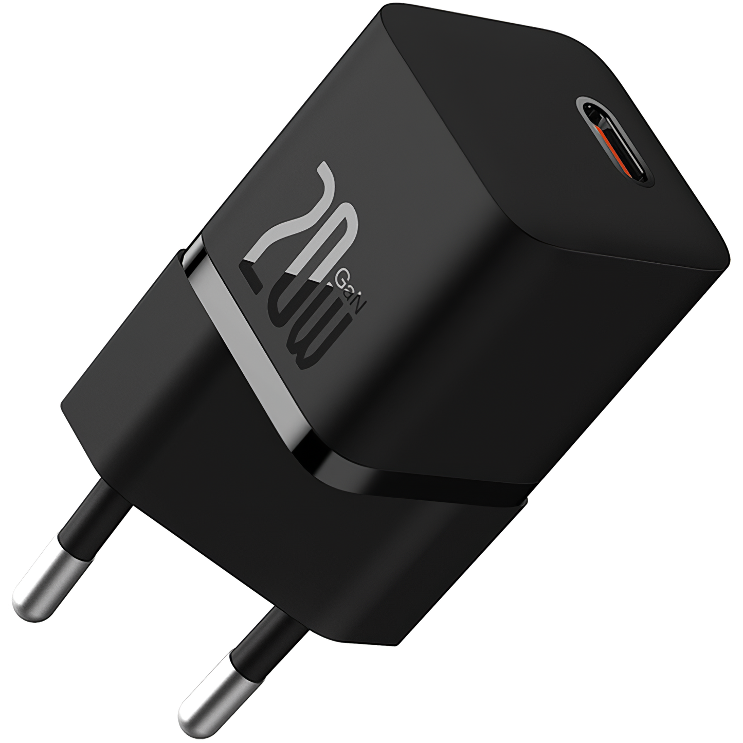 Netzwerkladegerät mit USB-C-Kabel Baseus GaN5, 20 W, 3 A, 1 x USB-C, Schwarz P10110900113-00